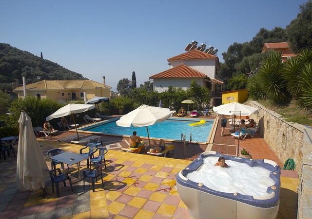 General photo of the accommodation (with swimming pool and Jacuzzi)in Parga-Greece